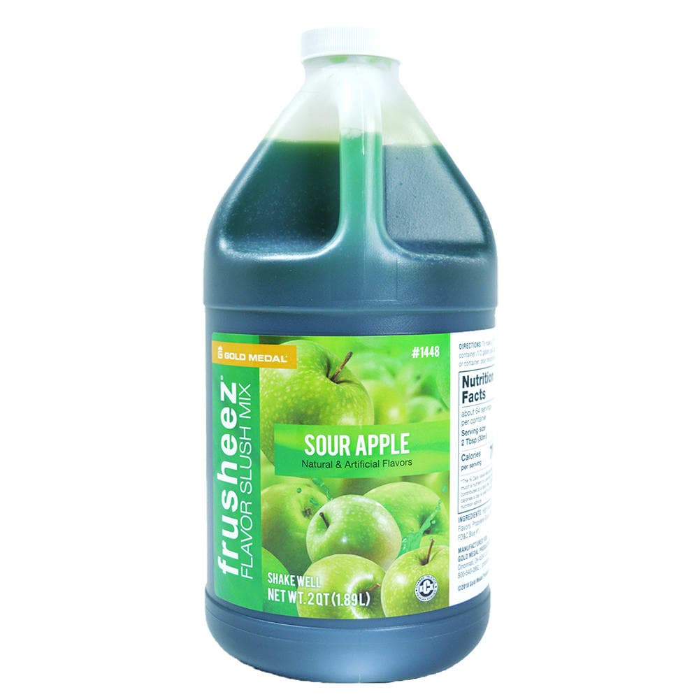 Gold Medal 1448 Sour Apple Frusheez® Mix, Concentrate, (6) 1/2 gal Jugs