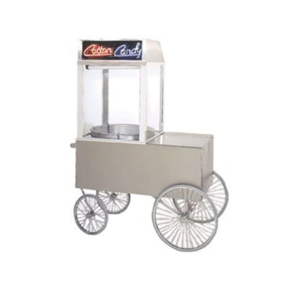 Gold Medal 2012ST Popcorn Wagon w/ 4 Spoke Wheels, Stainless, 64" x 34"