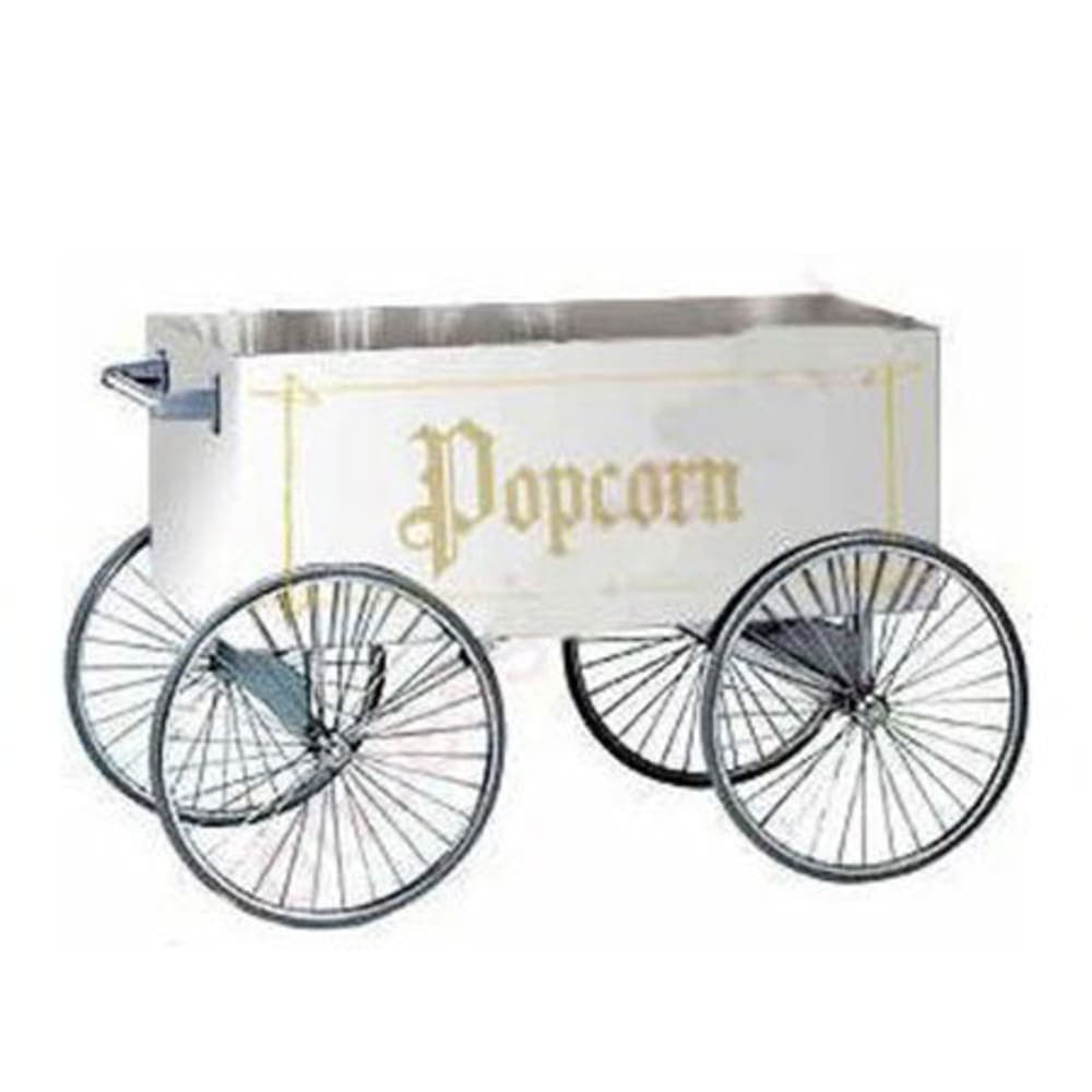 Gold Medal 2129W Food Cart for Popcorn w/ Cover & Graphics, 48" x 30", White