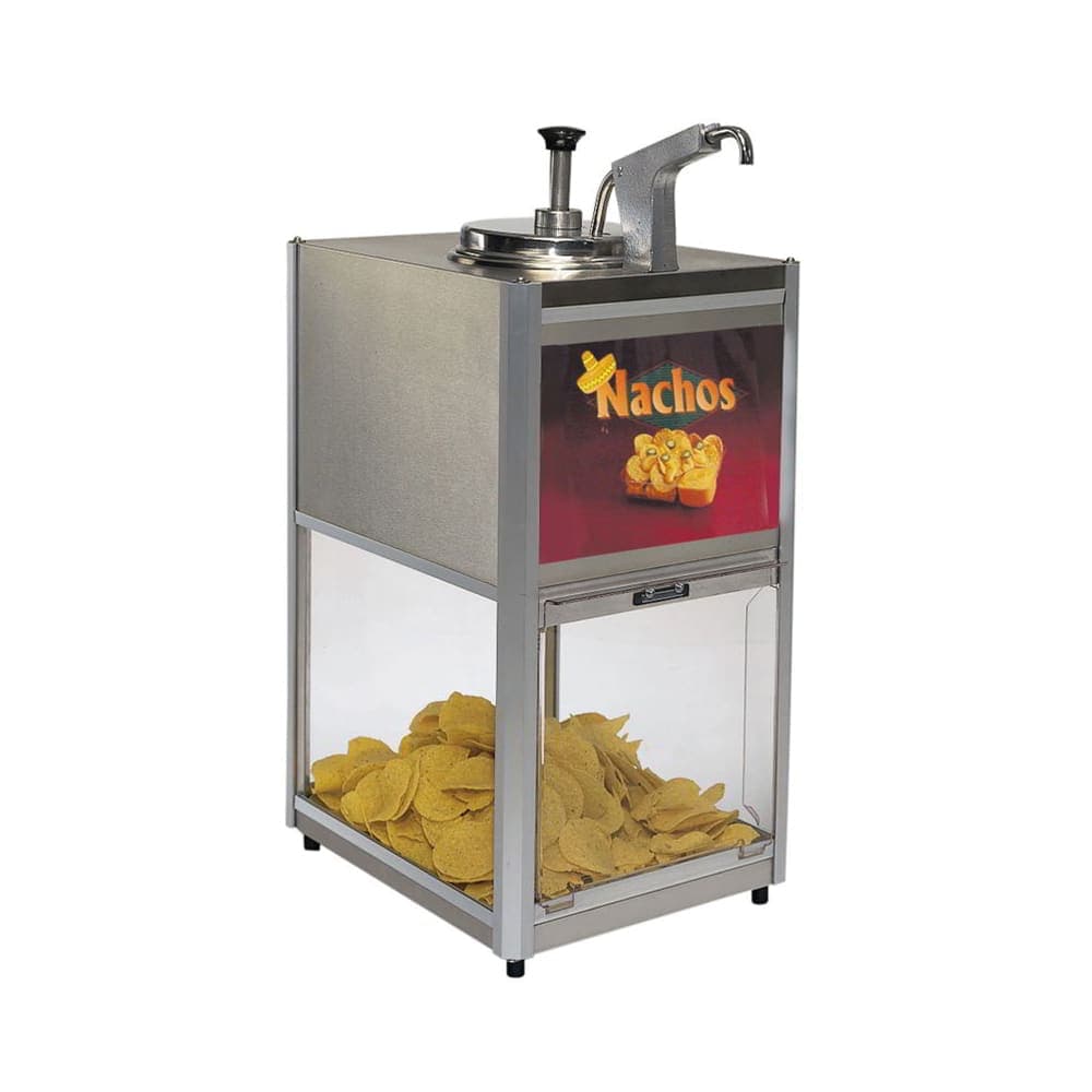 Gold Medal 2206 Countertop Chip N Cheese Merchandiser w/ 10 lb Capacity & Heated Pump Spout, 120v
