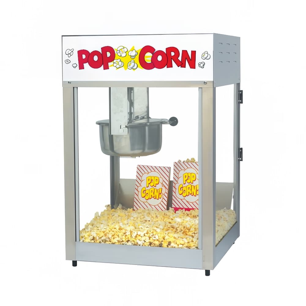 Gold Medal 2389 Lil Max Popcorn Machine w/ 8 oz Kettle & Stainless Dome, 120v