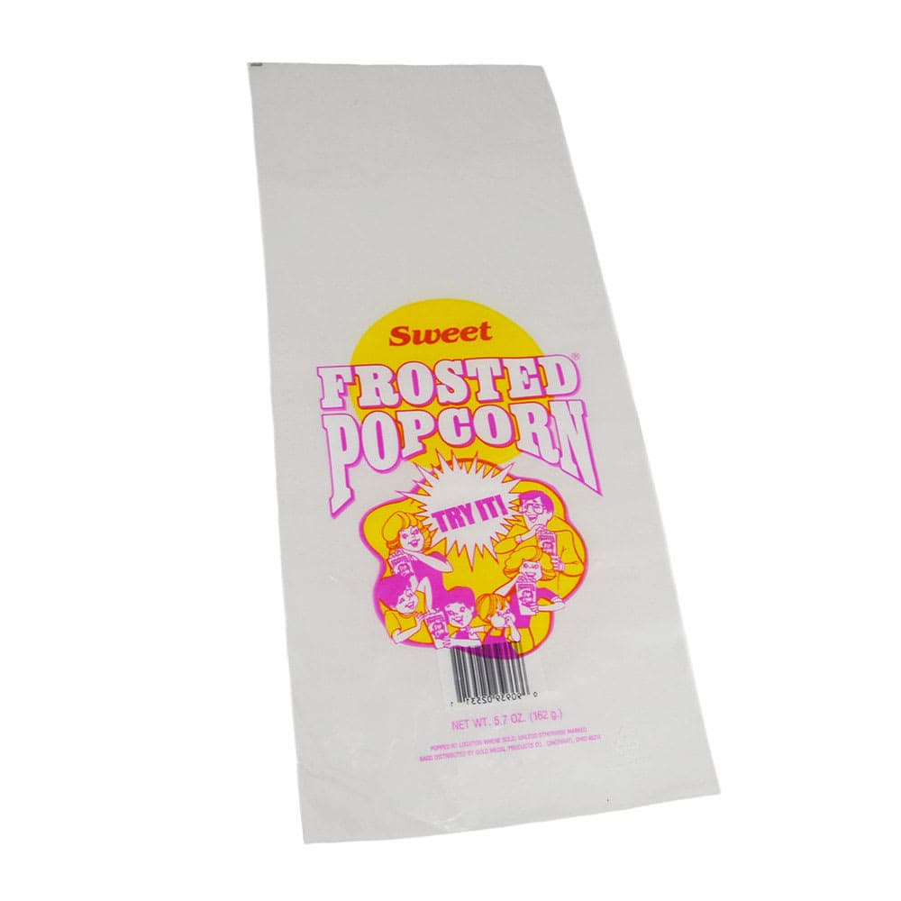 Gold Medal 2531 5 7/10 oz Disposable Sweet Frosted Poly Bags, 1,000/Case