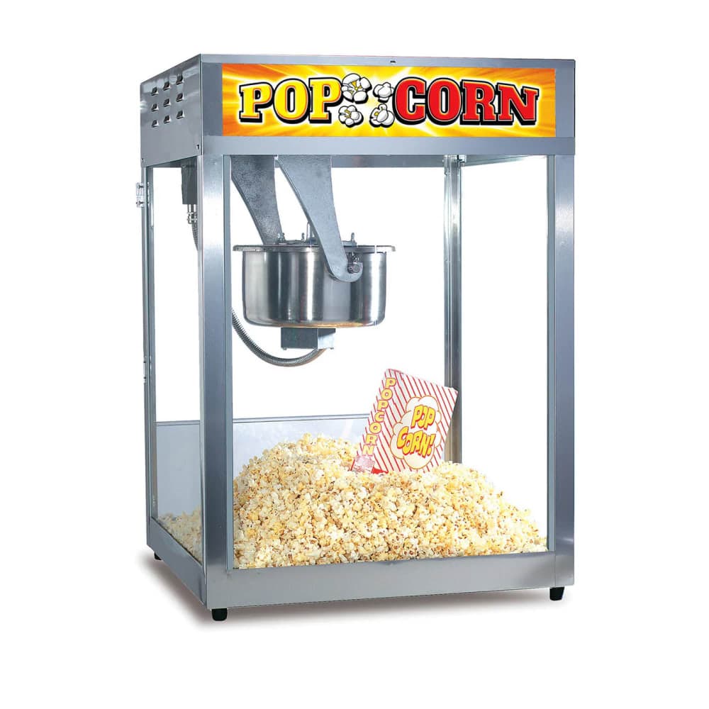 Gold Medal 2553 Popcorn Machine, 16/18 oz EZ Kleen Kettle, Oil Pre-Wired, 120v