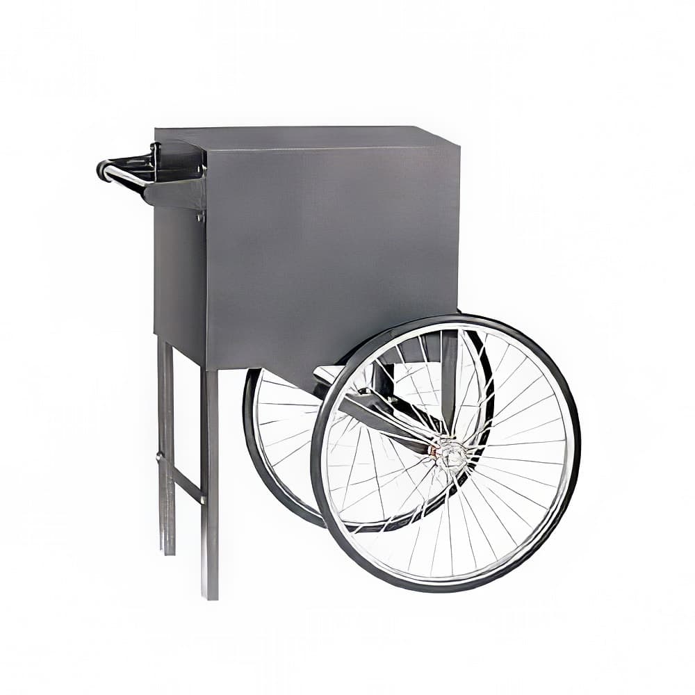 Gold Medal 2659SV Popcorn Cart w/ 2 Spoke Wheels, Silver Vane