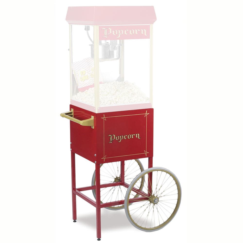 Gold Medal 2689CR Fun Pop Cart for 8 oz Popper Machine w/ Rear Access Door, Red