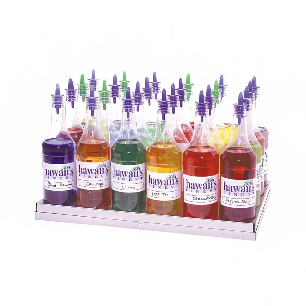 Gold Medal 2724 Shave Ice Flavor Bottle Rack w/ 20 Bottle Capacity, Stainless
