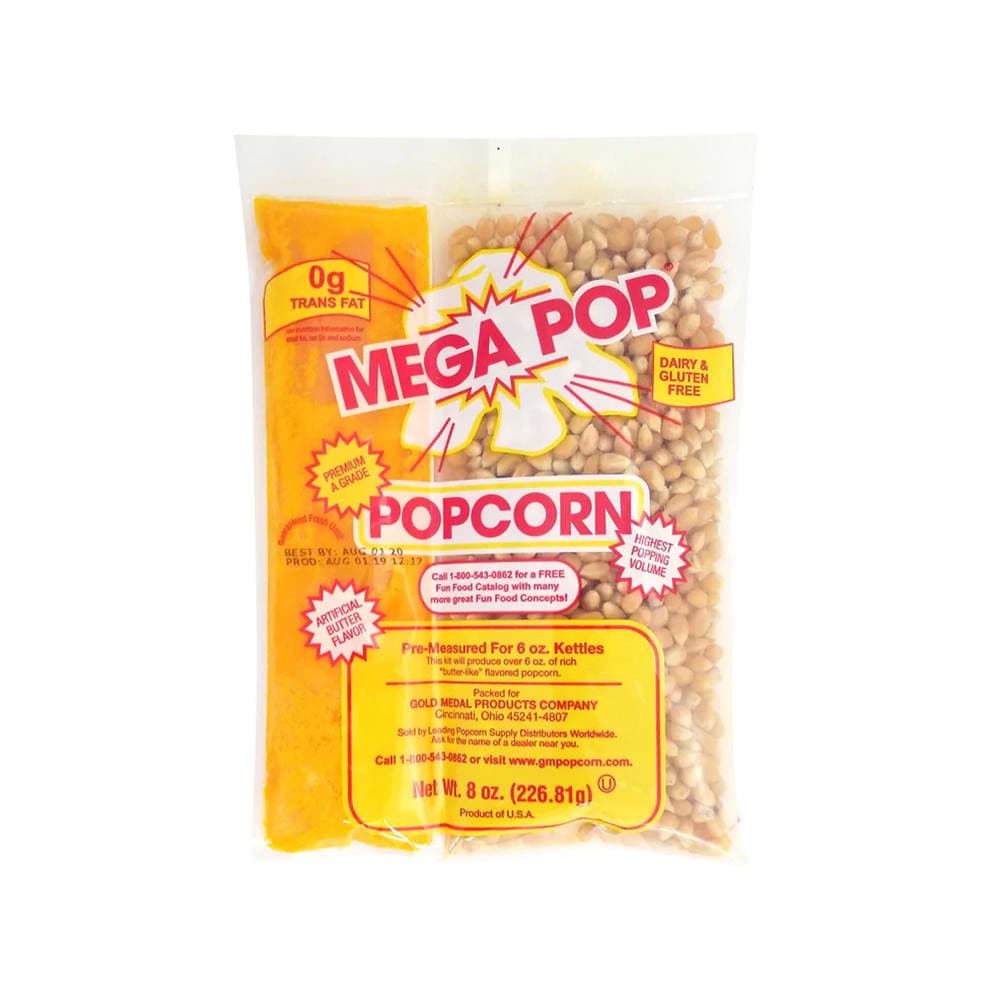 Gold Medal 2836 Mega Popcorn Oil Salt Kits for 6 oz Kettles