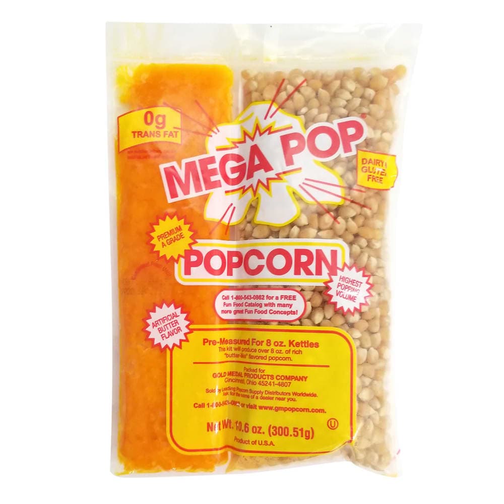 Gold Medal 2838 Mega Popcorn Oil Salt Kits for 8 oz Kettles