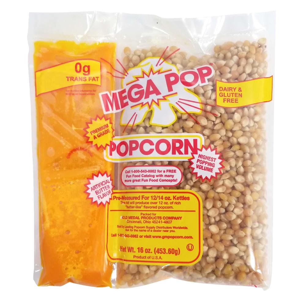 Gold Medal 2839 Mega Popcorn Oil and Salt Kit for 12 oz Kettles