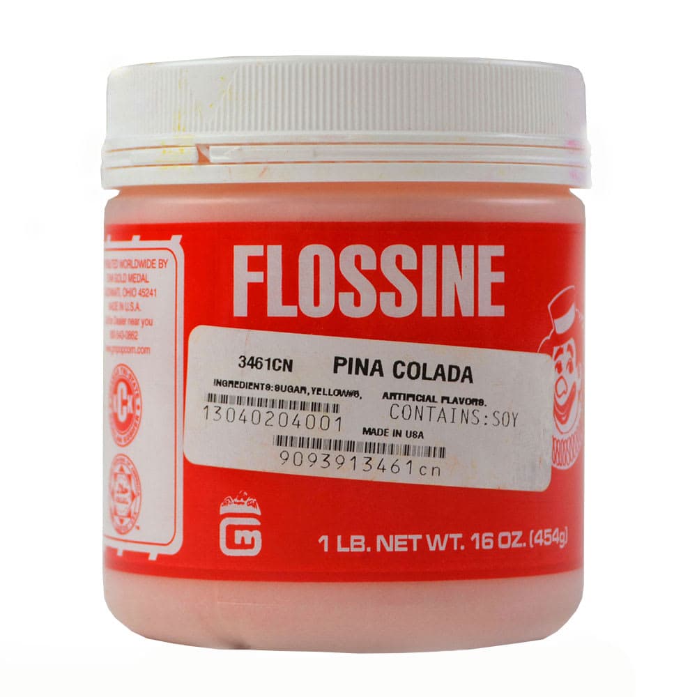 Gold Medal 3461CN 1 lb Jar Piña Colada (Pineapple) Flossine®