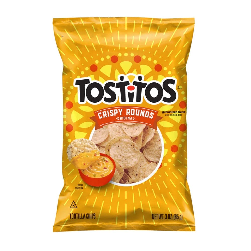 Gold Medal 5293 3 oz Single Serve Bag TOSTITOS® Tortilla Chips Crispy Rounds