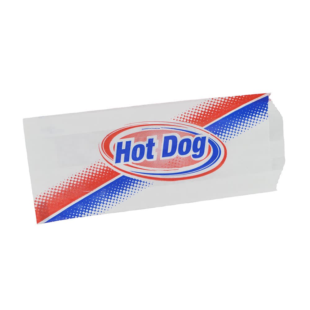 Gold Medal 5441 Disposable Hot Dog Sandwich Bags for Large Hot Dogs, Dry Wax, 1,000/Case