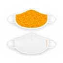 Gold Medal 6666 Adult Face Mask w/ Elastic Ear Loops - Poly/Cotton, Orange & Yellow Fun Foods thumbnail 2