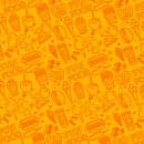 Gold Medal 6666 Adult Face Mask w/ Elastic Ear Loops - Poly/Cotton, Orange & Yellow Fun Foods thumbnail 3