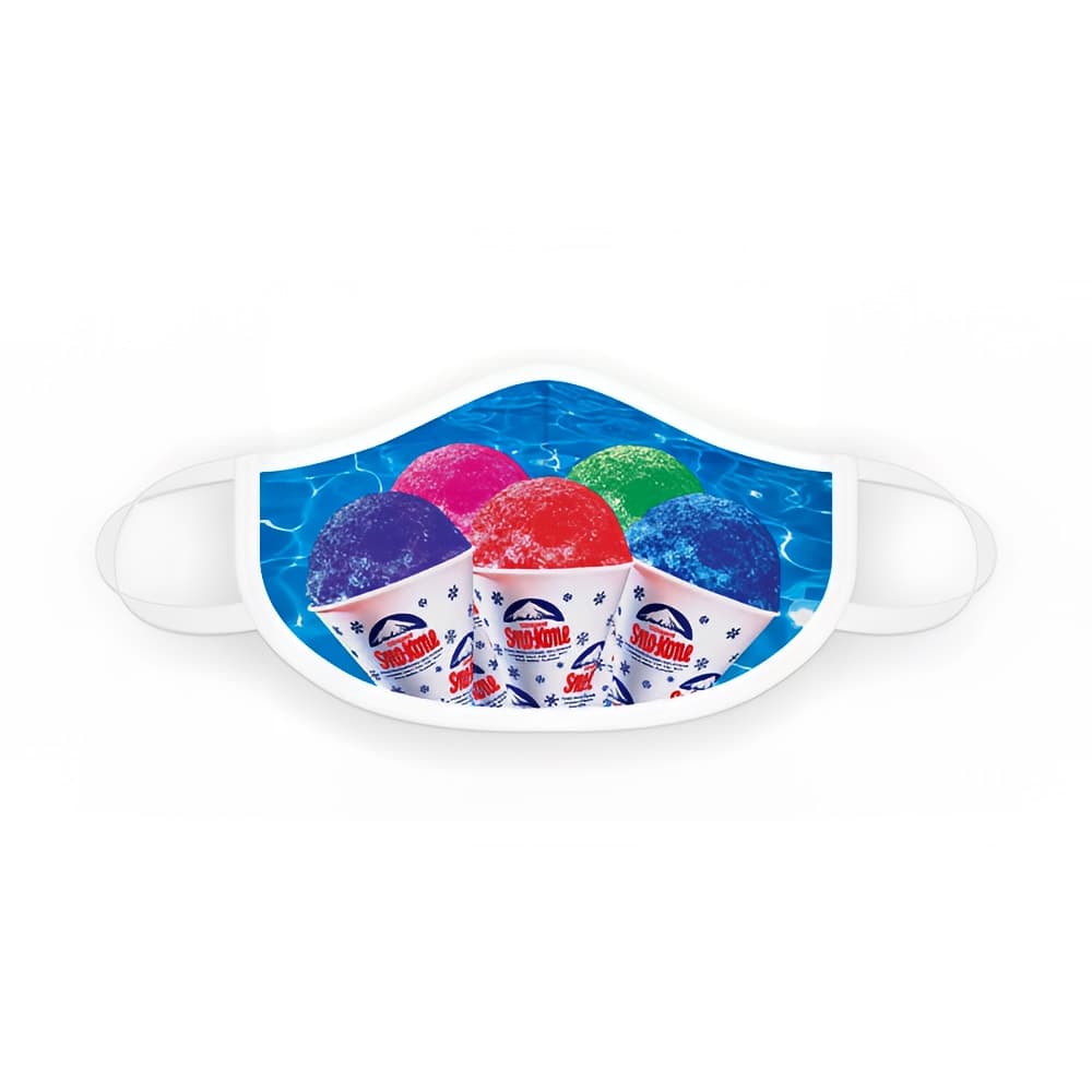 Gold Medal 6668 Adult Face Mask w/ Elastic Ear Loops - Poly/Cotton, Sno-Kones® Design