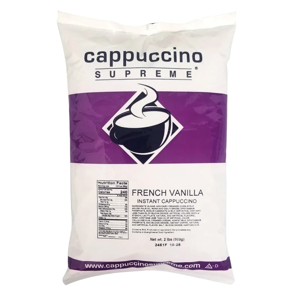 Gold Medal 7035 2 lb French Vanilla Cappuccino Mix, 6 Bags/Case