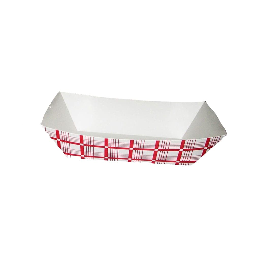 Gold Medal 9102 Disposable Red & White Food Tray, 1,000/Case