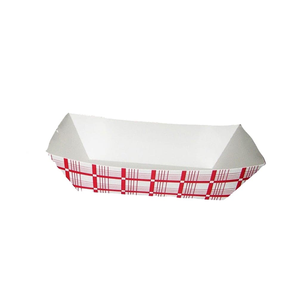 Gold Medal 9103 Disposable Food Tray, Red & White, 500/Case