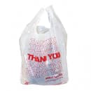 AmerCareRoyal "Thank You" T-Shirt Bag - 11 1/2"L x 6 1/2"W, HDPE, White (RPTYB6) thumbnail 2