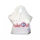 AmerCareRoyal Printed Poly Take Out Bag w/ Handles - 19" x 19" x 9 1/2", White (RPWB1919) thumbnail 2