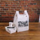 AmerCareRoyal "Thank You" T-Shirt Bag - 11 1/2"L x 10 1/2"W, HDPE, White (TBFB1110HD) thumbnail 3
