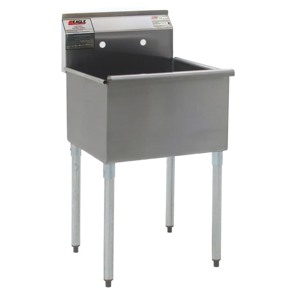 Eagle Group 1818-1-16/4 19 3/8" 1 Compartment Sink w/ 18"L x 18"W Bowl, 13 3/8" Deep
