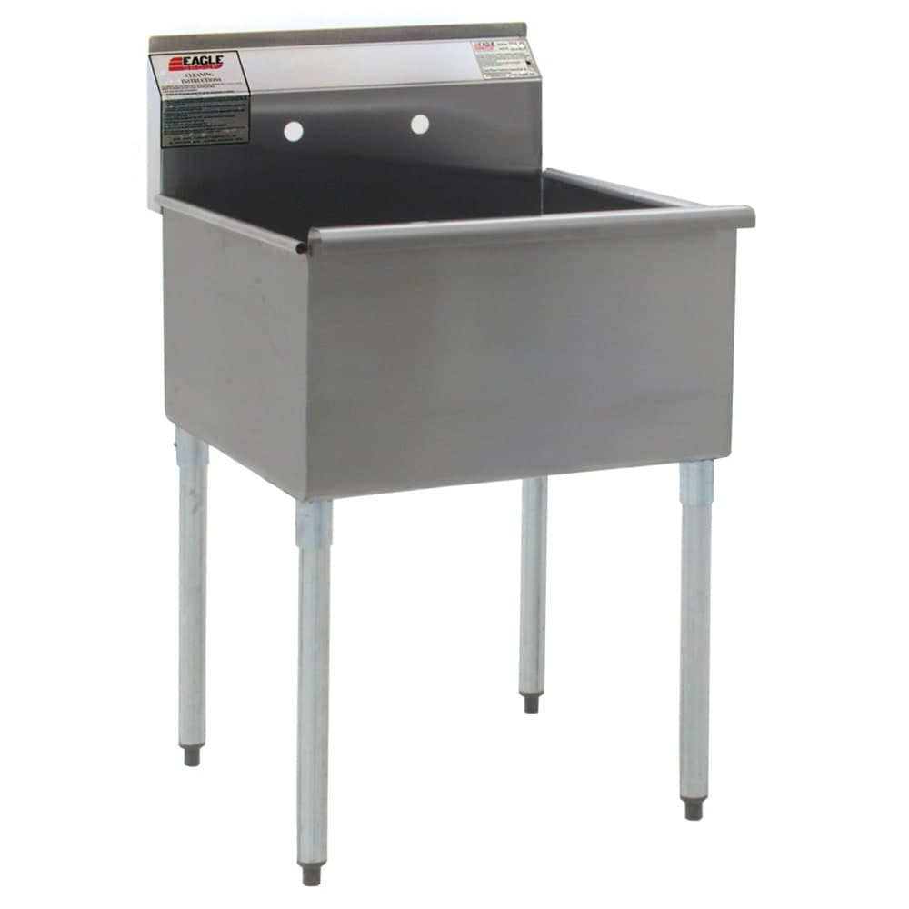 Eagle Group 2118-1-16/4 19 3/8" 1 Compartment Sink w/ 18"L x 21"W Bowl, 13 3/8" Deep