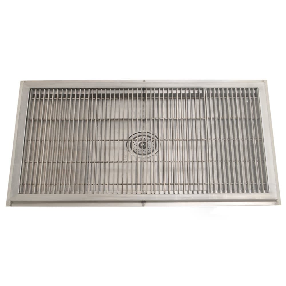 Eagle Group ASFT-2436-SG Floor Trough - Removable Basket, Stainless Steel Grating, 36" x 24" x 6"