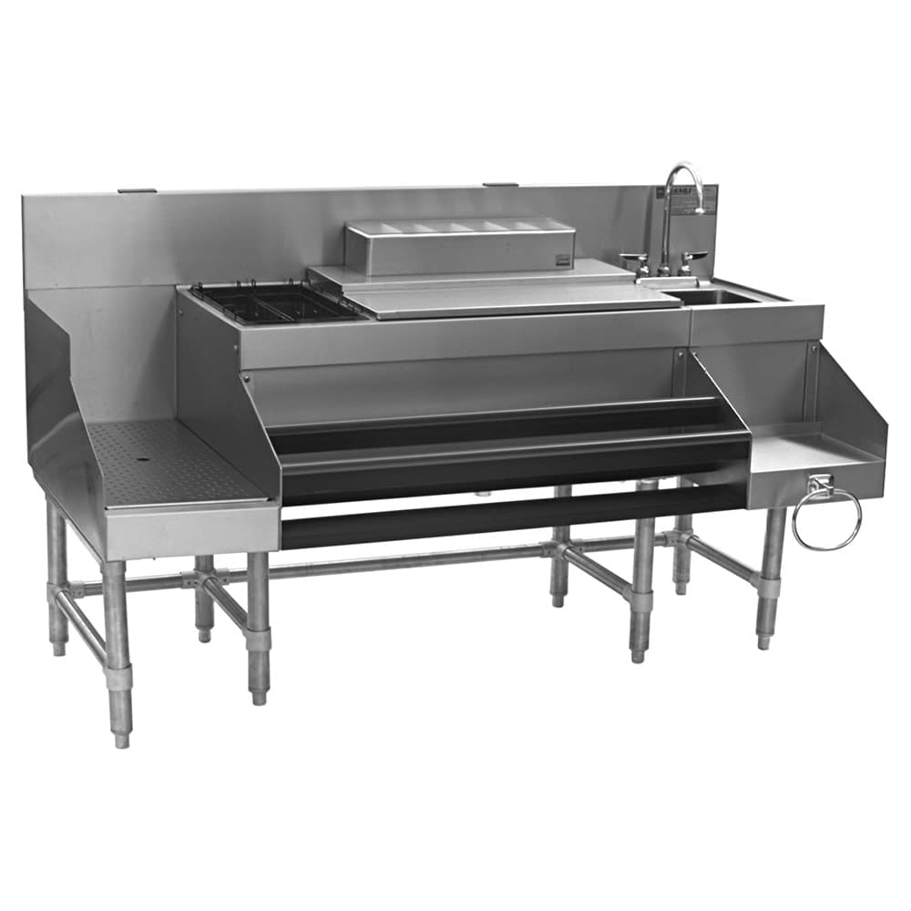 Eagle Group CCS-60-2 60" Spec-Bar® Cocktail Station w/ 121 lb Ice Bin, Stainless Steel