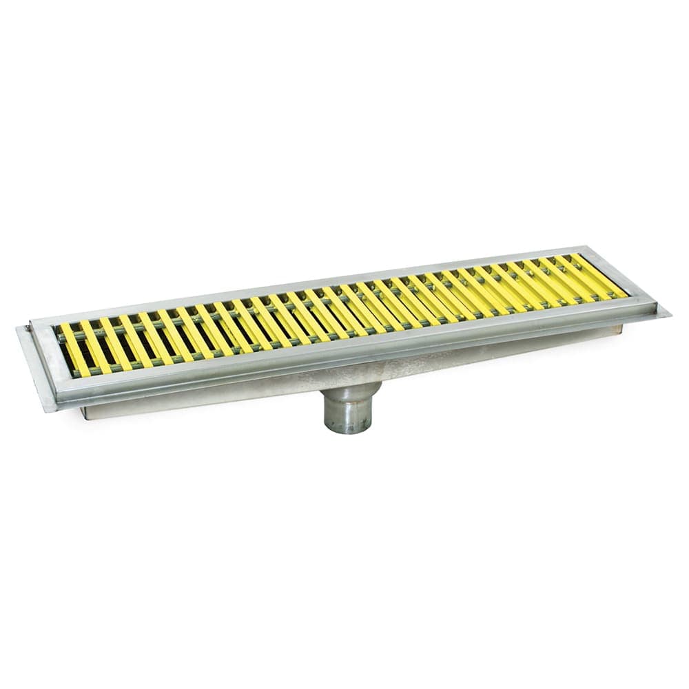 Eagle Group FT-1248-FG Floor Trough - Removable Basket, Fiberglass Grating, 48" x 12" x 4"