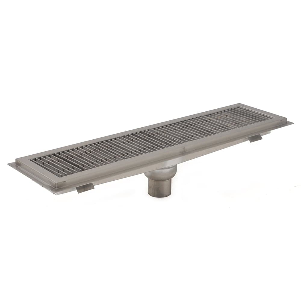 Eagle Group FT-1248-SG Floor Trough - Removable Basket, Stainless Steel Grating, 48" x 12" x 4"