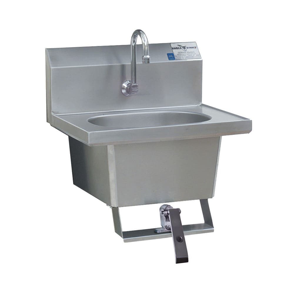 Eagle Group HSA-10-1FK Wall Mount Commercial Touchless Hand Sink w/ 13 1/2"L x 9 3/4"W x 6 3/4"D Bowl, Basket Drain