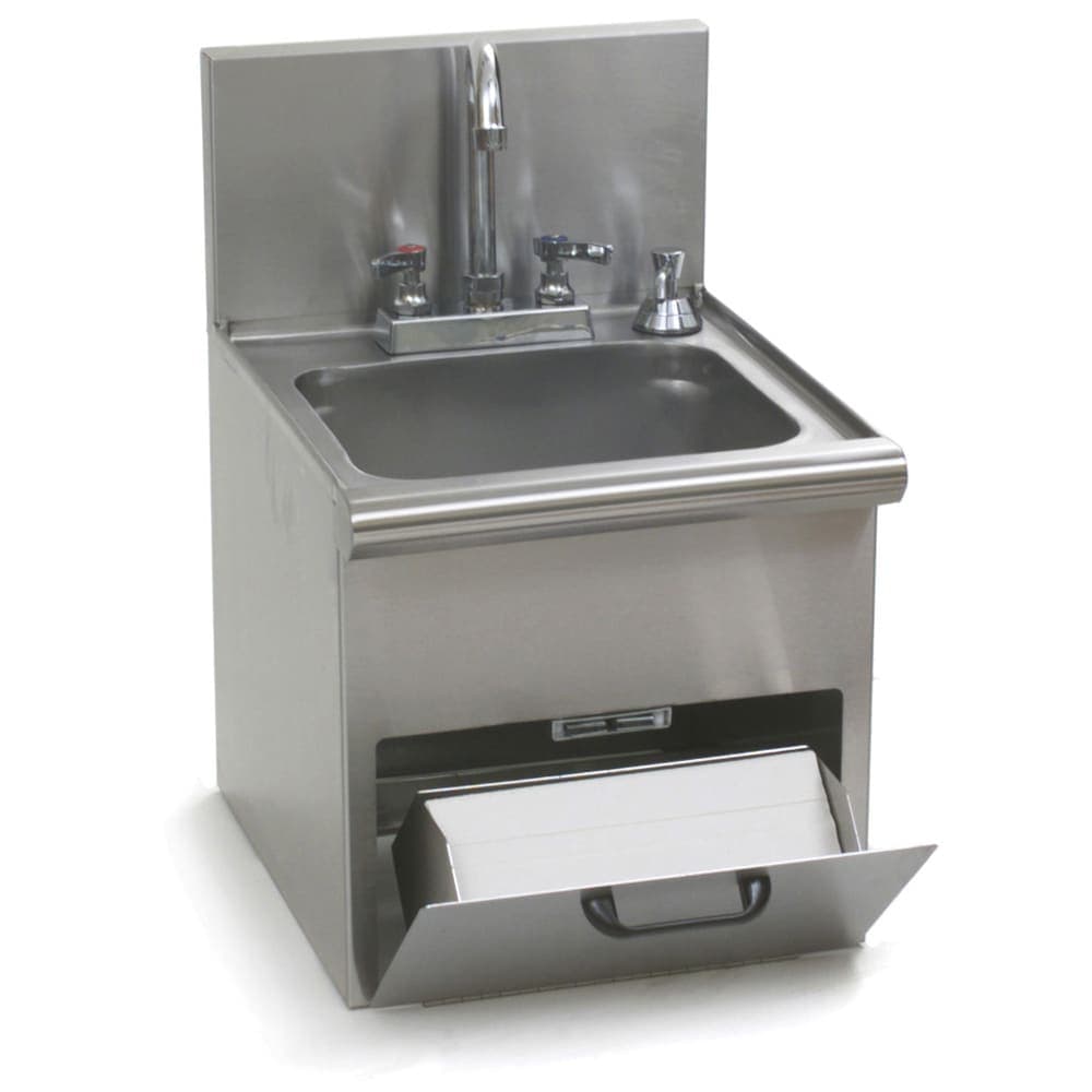 Eagle Group HWC-E Wall Mount Hand Sink w/ 9 1/4"L x 11 1/2"W x 6"D Bowl, Towel Dispenser