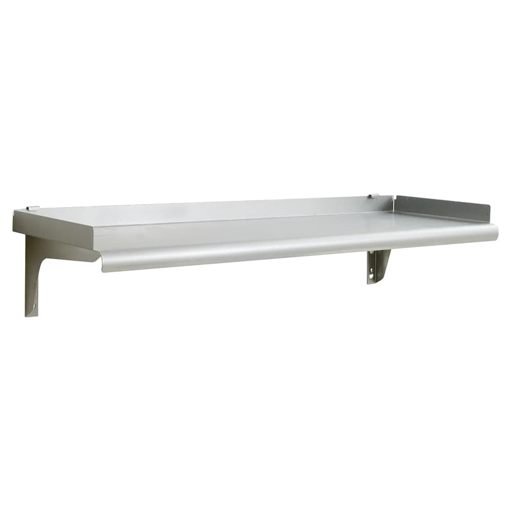 Eagle Group SWS1224-14/3-X 12x24" Wall Shelf - Rolled Front, 14/304 Stainless