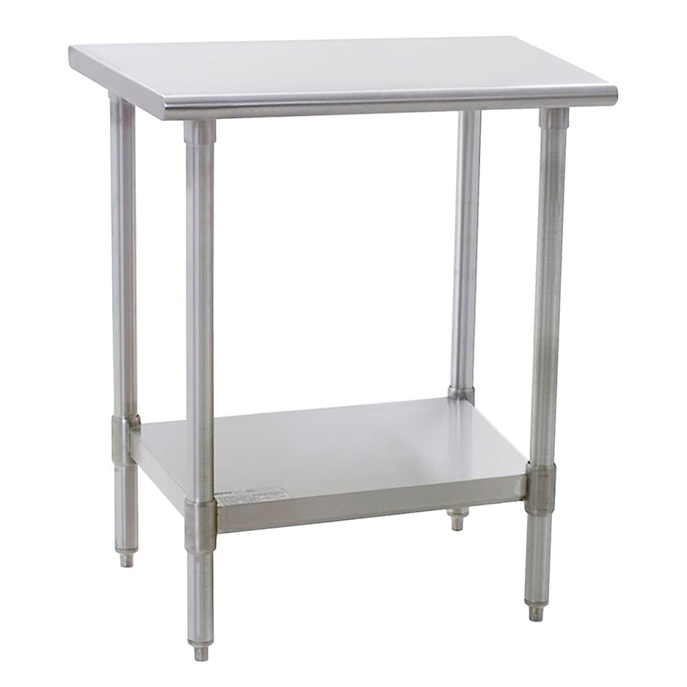 Eagle Group T2430B 30" 16 ga Work Table w/ Undershelf & 430 Series Stainless Flat Top