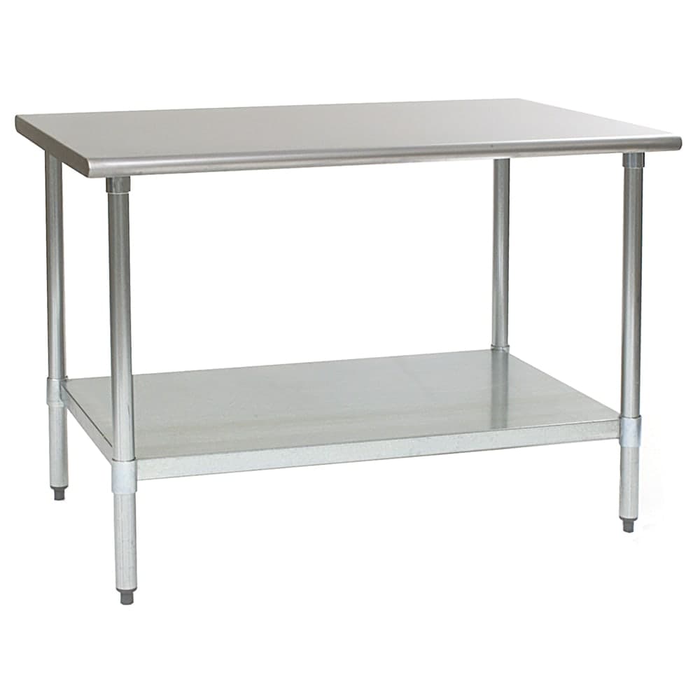 Eagle Group T2448B-1X 48" 16 ga Work Table w/ Undershelf & 430 Series Stainless Flat Top