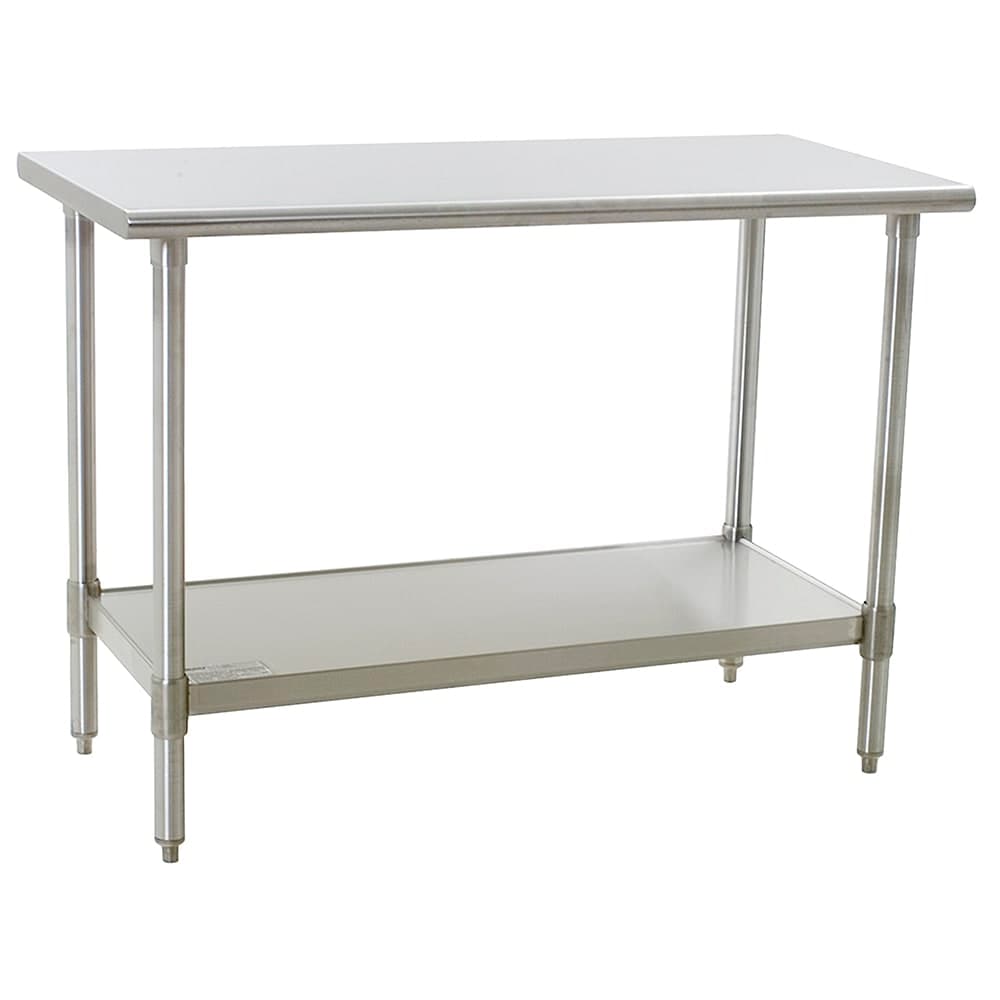Eagle Group T2448SB 48" 16 ga Work Table w/ Undershelf & 430 Series Stainless Flat Top