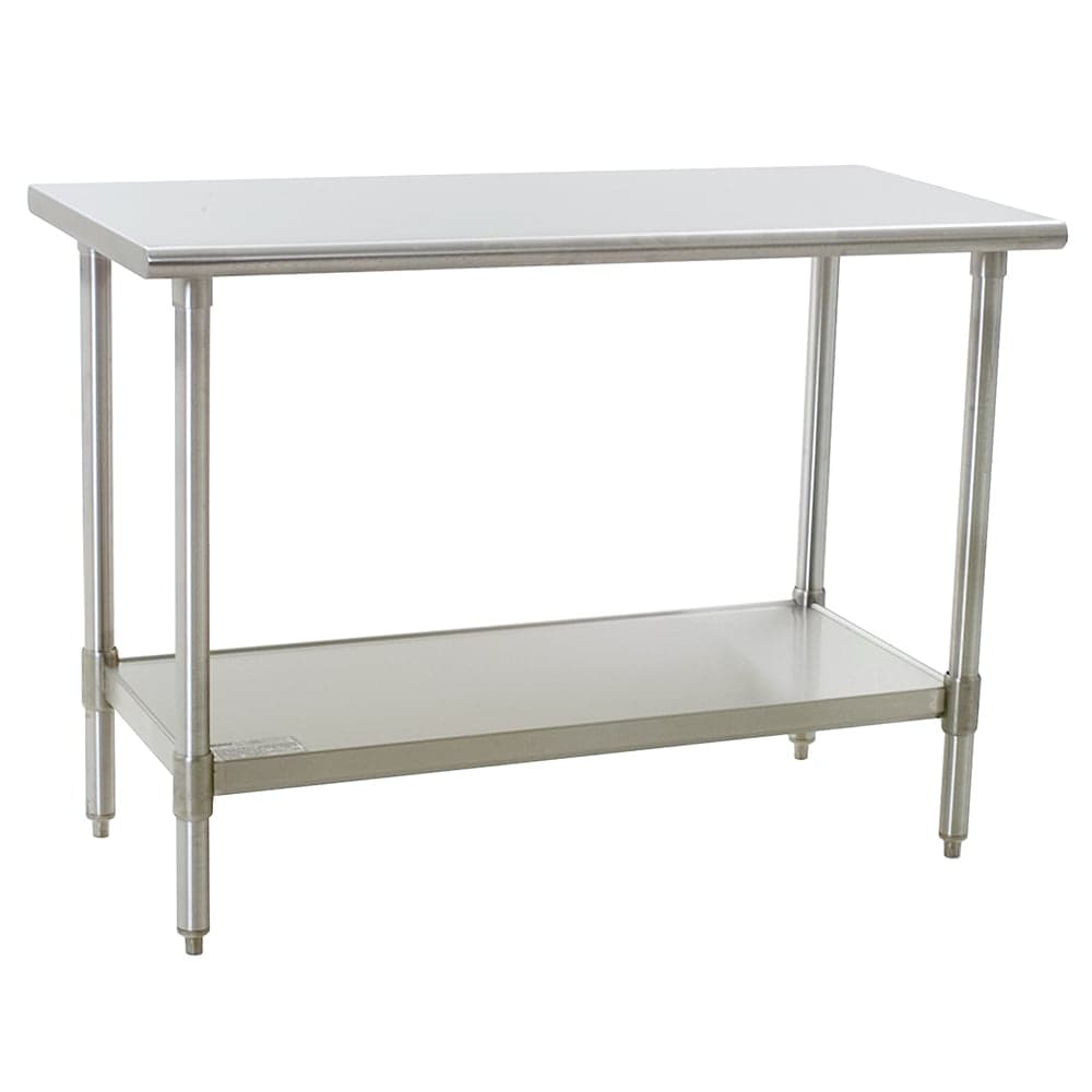 Eagle Group T2448SEB 48" 16 ga Work Table w/ Undershelf & 300 Series Stainless Flat Top