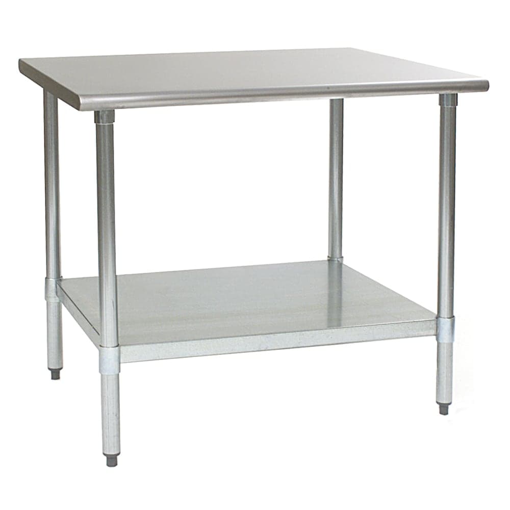 Eagle Group T3036B 36" 16 ga Work Table w/ Undershelf & 430 Series Stainless Flat Top