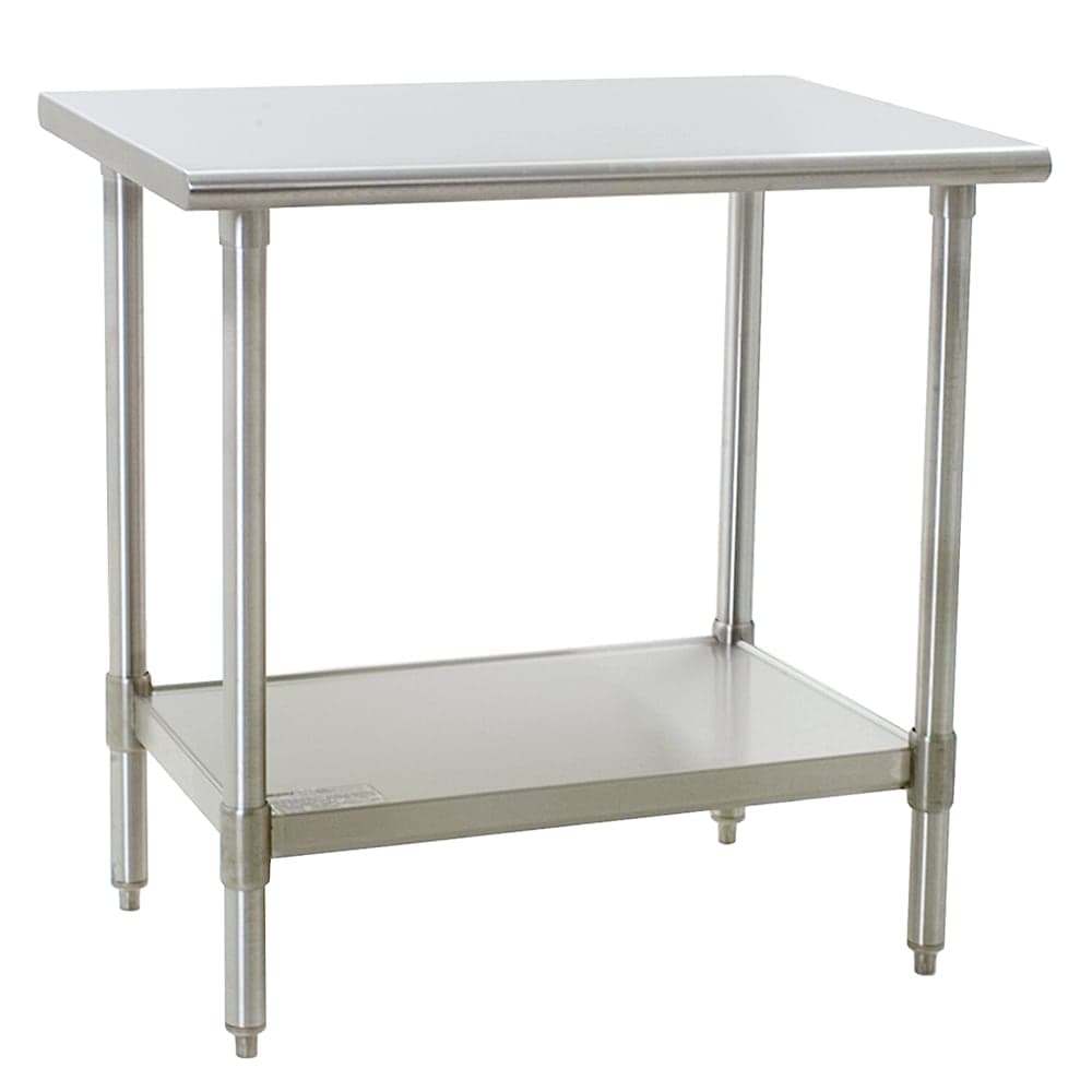 Eagle Group T3036SEB 36" 16 ga Work Table w/ Undershelf & 300 Series Stainless Flat Top