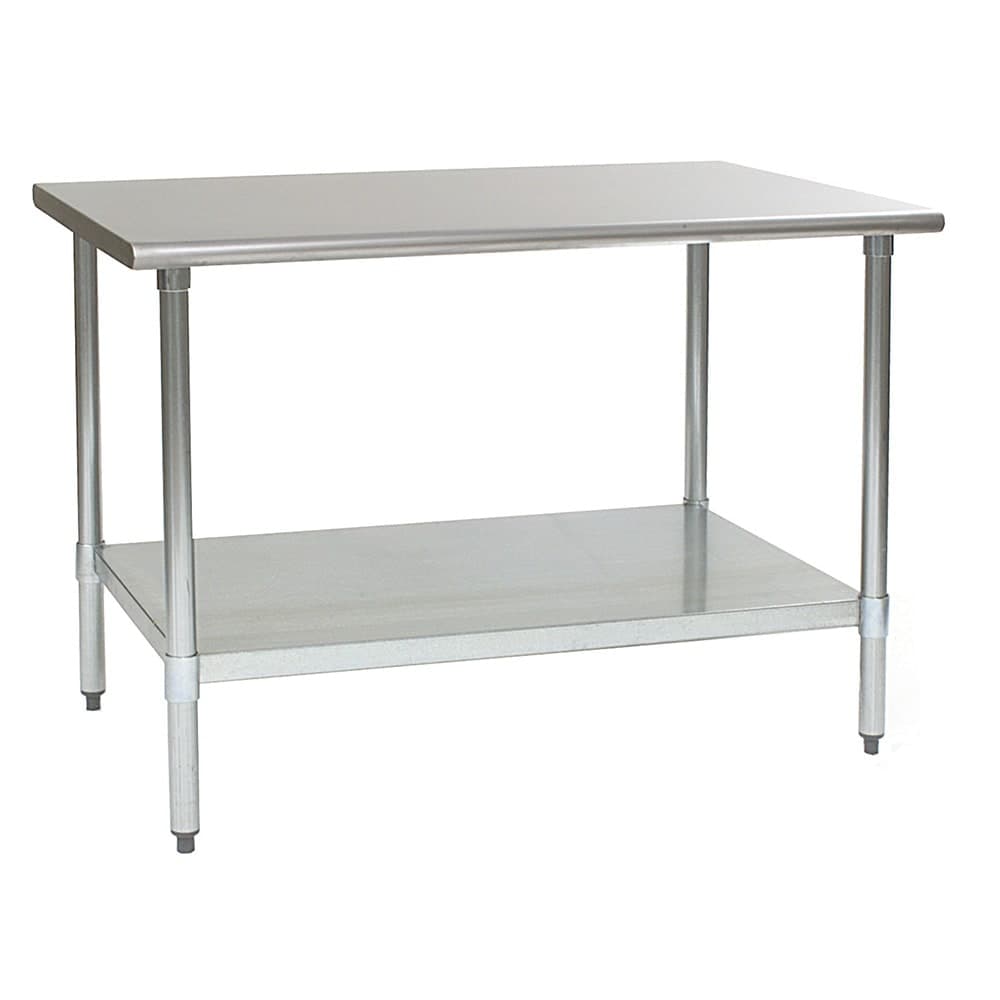 Eagle Group T3048B 48" 16 ga Work Table w/ Undershelf & 430 Series Stainless Flat Top