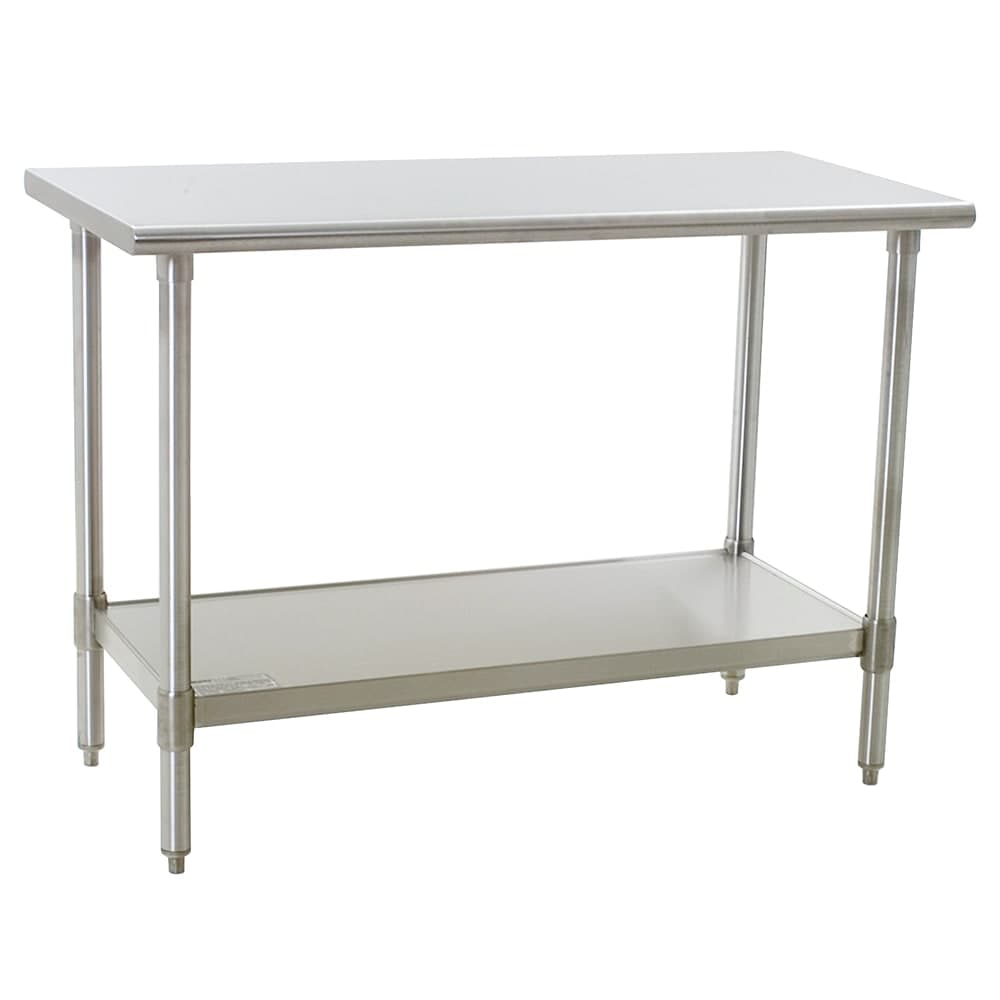 Eagle Group T3048SEB 48" 16 ga Work Table w/ Undershelf & 300 Series Stainless Flat Top
