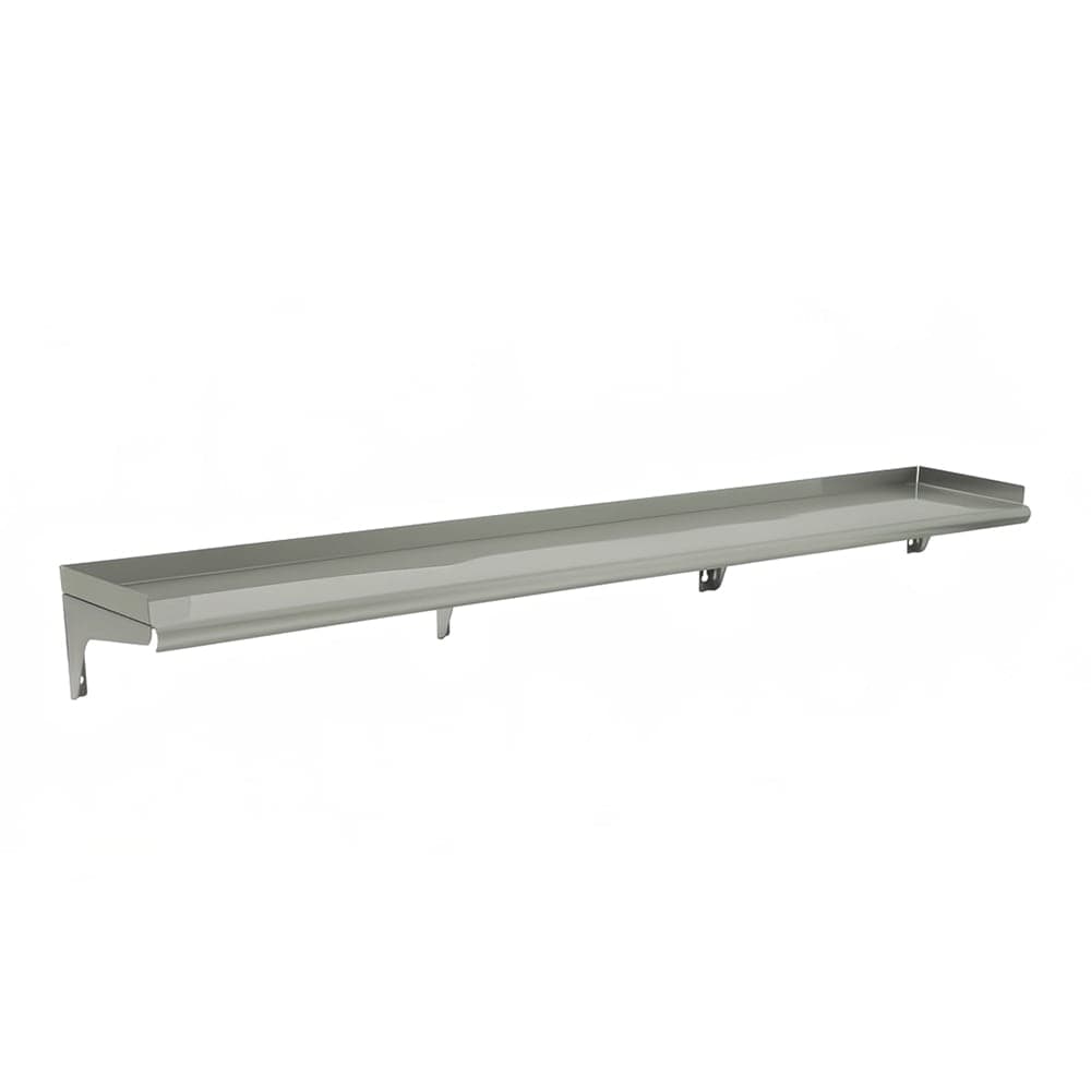 Eagle Group WS1272-14/3 Solid Wall Mounted Shelf, 72"W x 12"D, Stainless