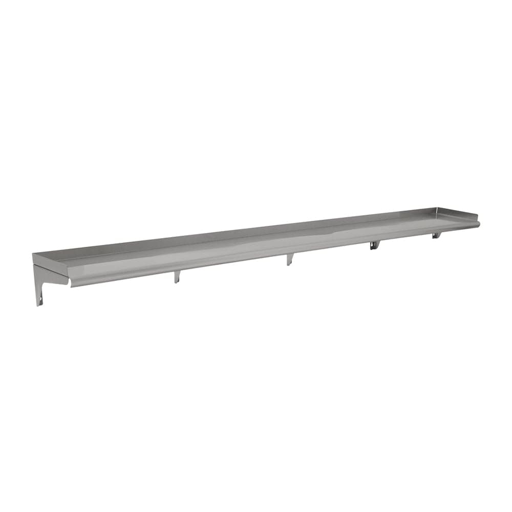 Eagle Group WS1296-16/4 Solid Wall Mounted Shelf, 96"W x 12"D, Stainless