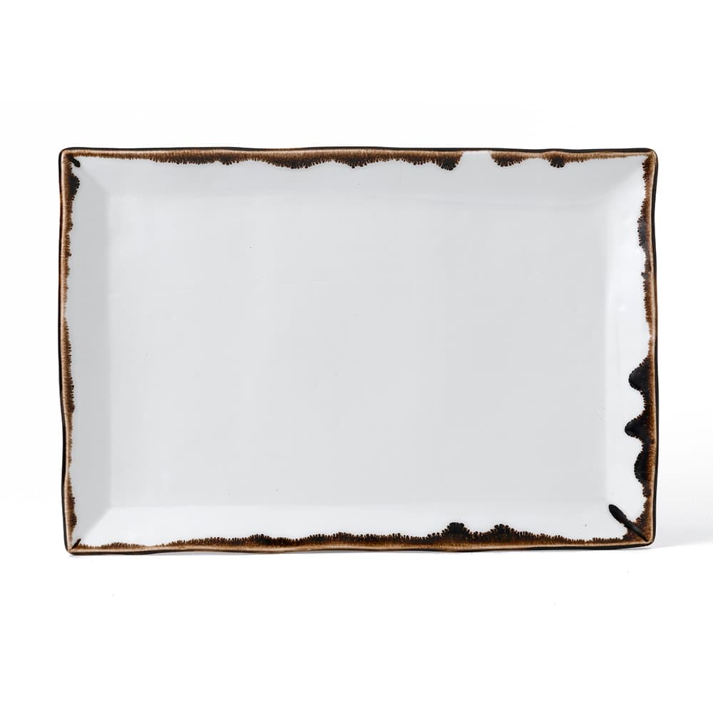Dudson HN001 Rectangular Harvest Tray - 11 1/4" x 7 1/2", Ceramic, Natural