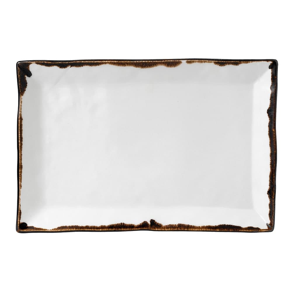 Dudson HN002 Rectangular Harvest Serving Dish - 13 1/4" x 9", Ceramic, Natural