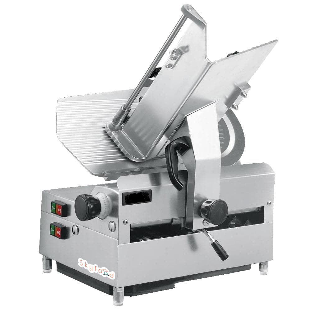 Skyfood 1212E Automatic Meat Slicer w/ 12" Blade, Belt Driven, Stainless Steel, 1/2 hp