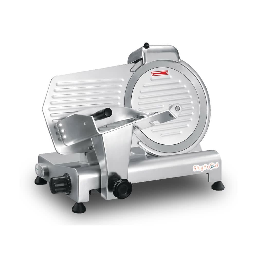 Skyfood 220E Manual Meat Slicer w/ 9" Blade, Belt Driven, Aluminum, 1/4 hp