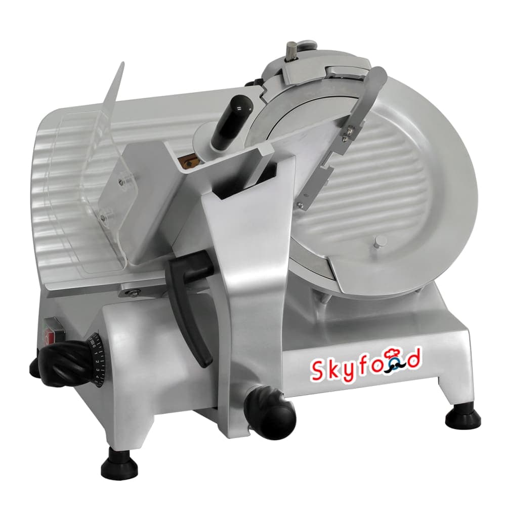 Skyfood 312ECF Manual Meat & Cheese Slicer w/ 12" Blade, Belt Driven, Aluminum, 1/2 hp
