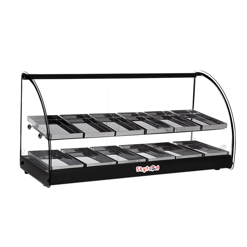 Skyfood 248-FWD236BL Heated Display Case - (2) Shelves, 120v